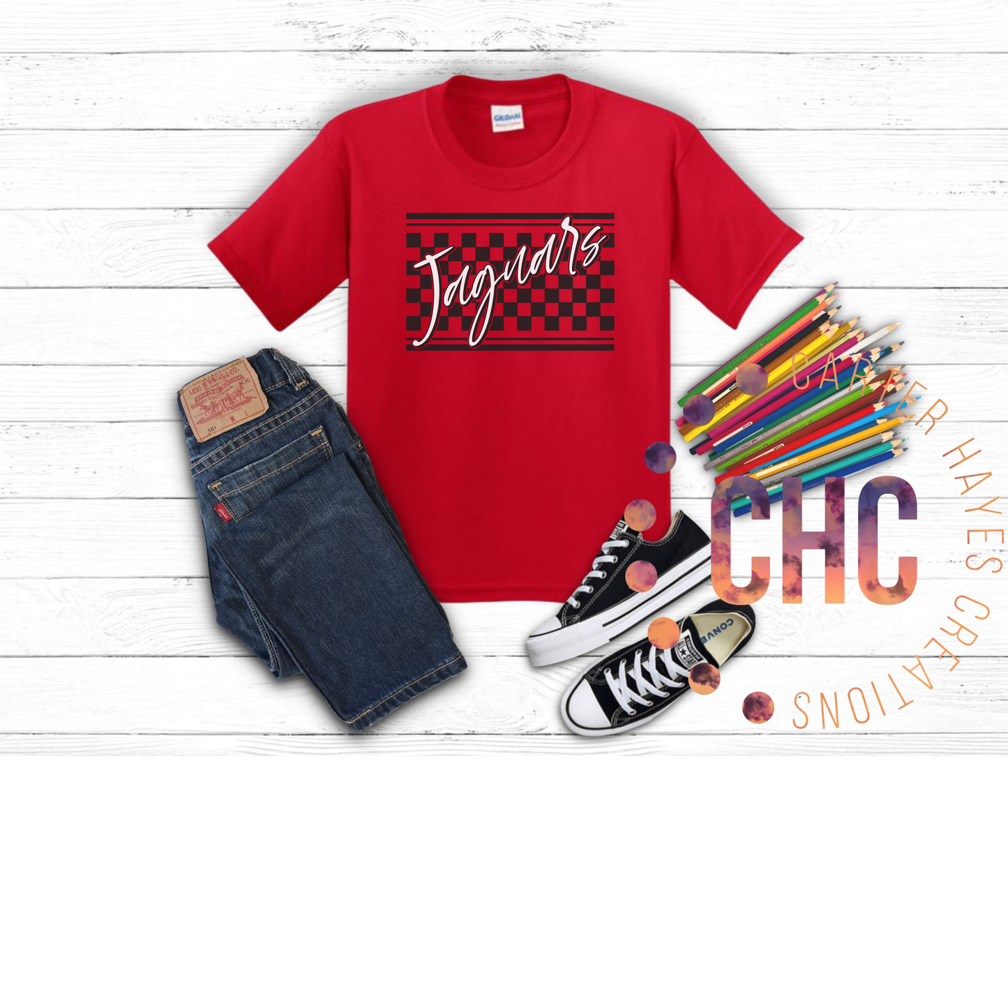 Checkered Jaguars- Kid Sizes