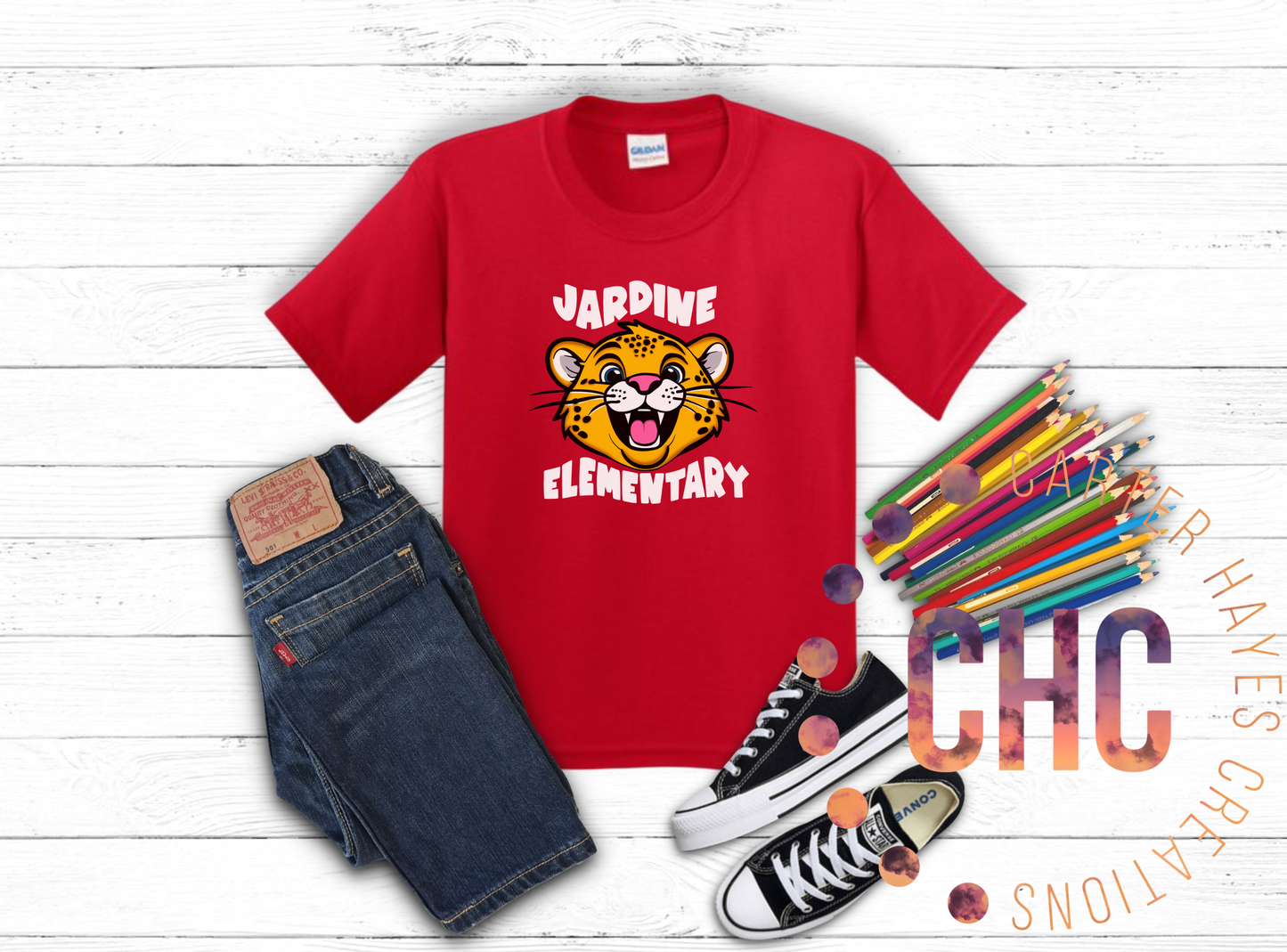 Jardine Jaguar White Font- Kid Sizes