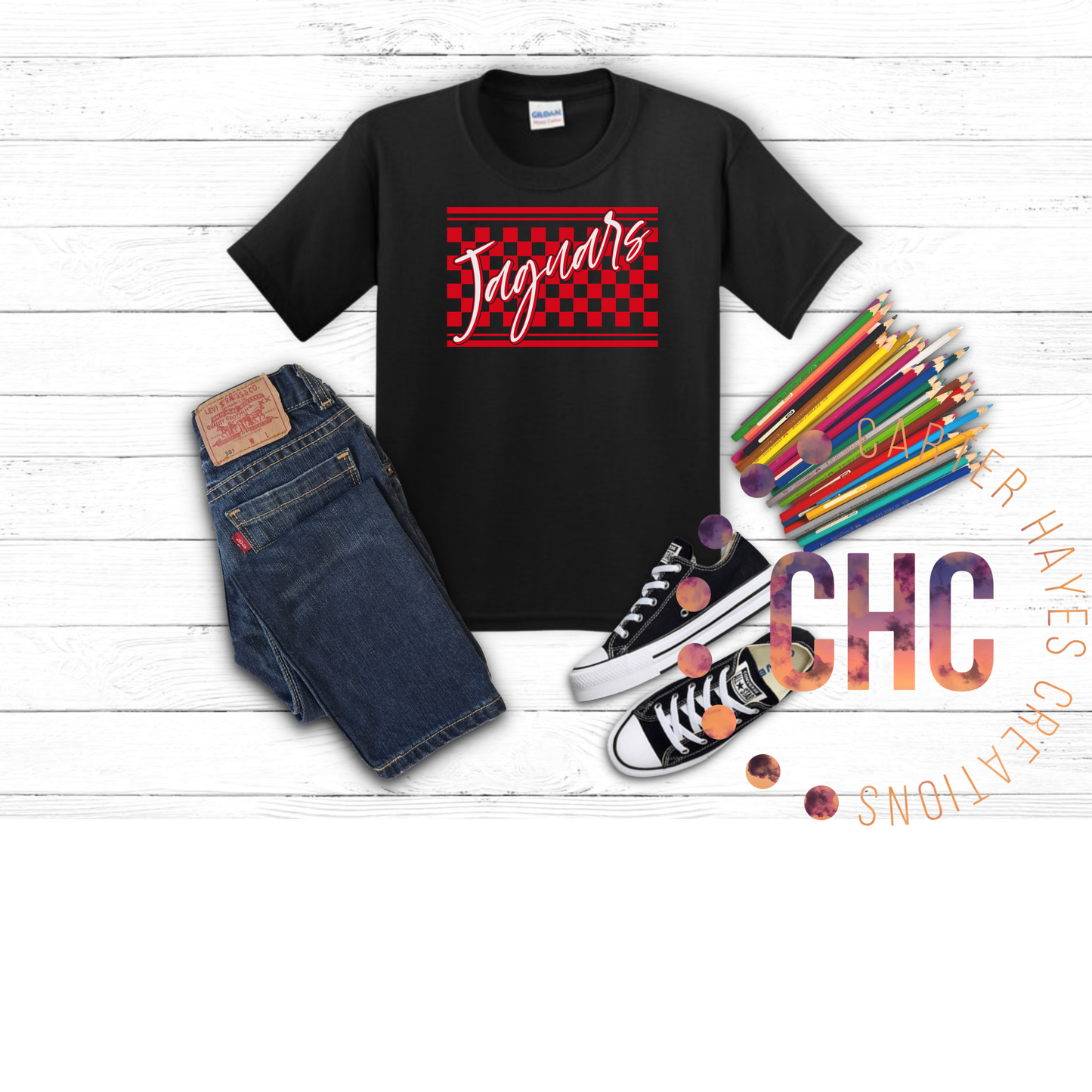 Checkered Jaguars- Kid Sizes