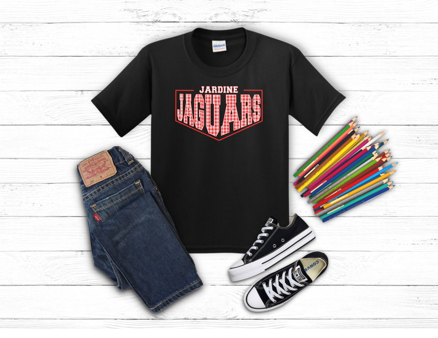 Gingham Jaguars- Youth Sizes